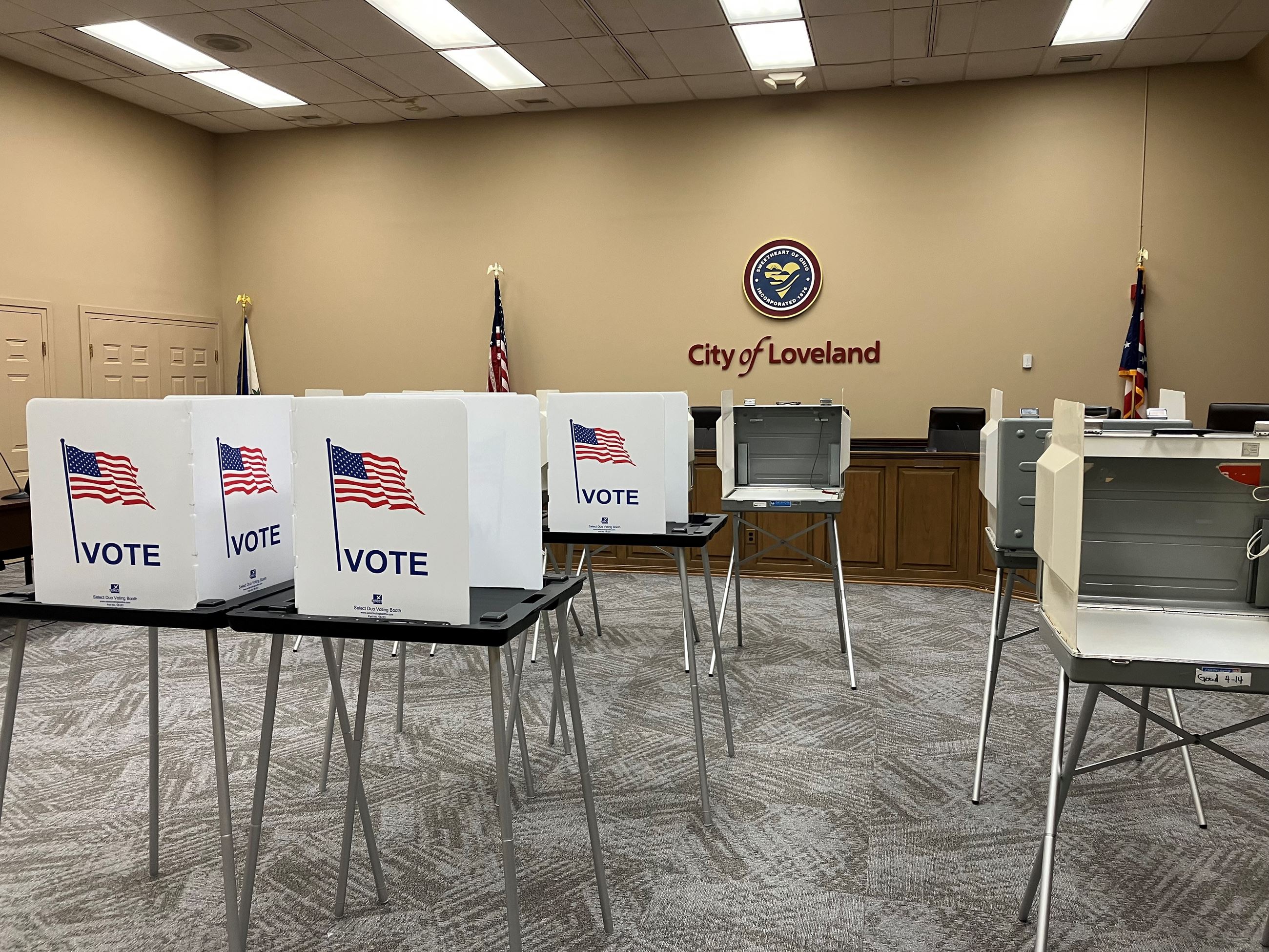Voting Booths at City Hall