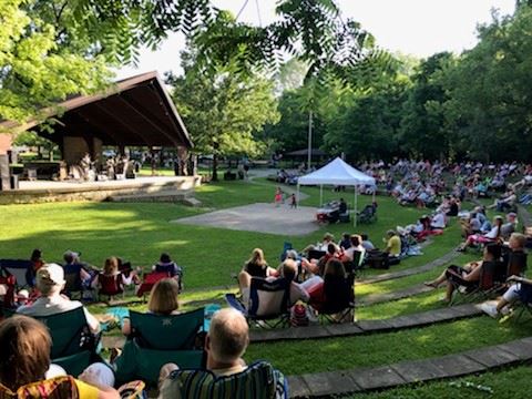 Concert at amphitheater in Nisbet Park