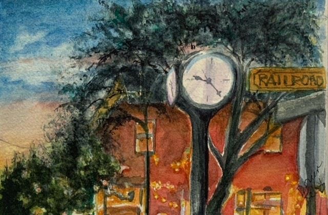 Watercolor of Downtown Loveland