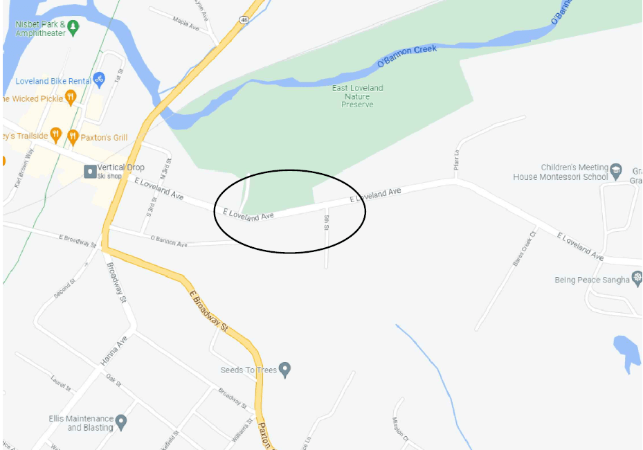 E Loveland Ave Gas Main Oct. 24-Dec 2. 2022