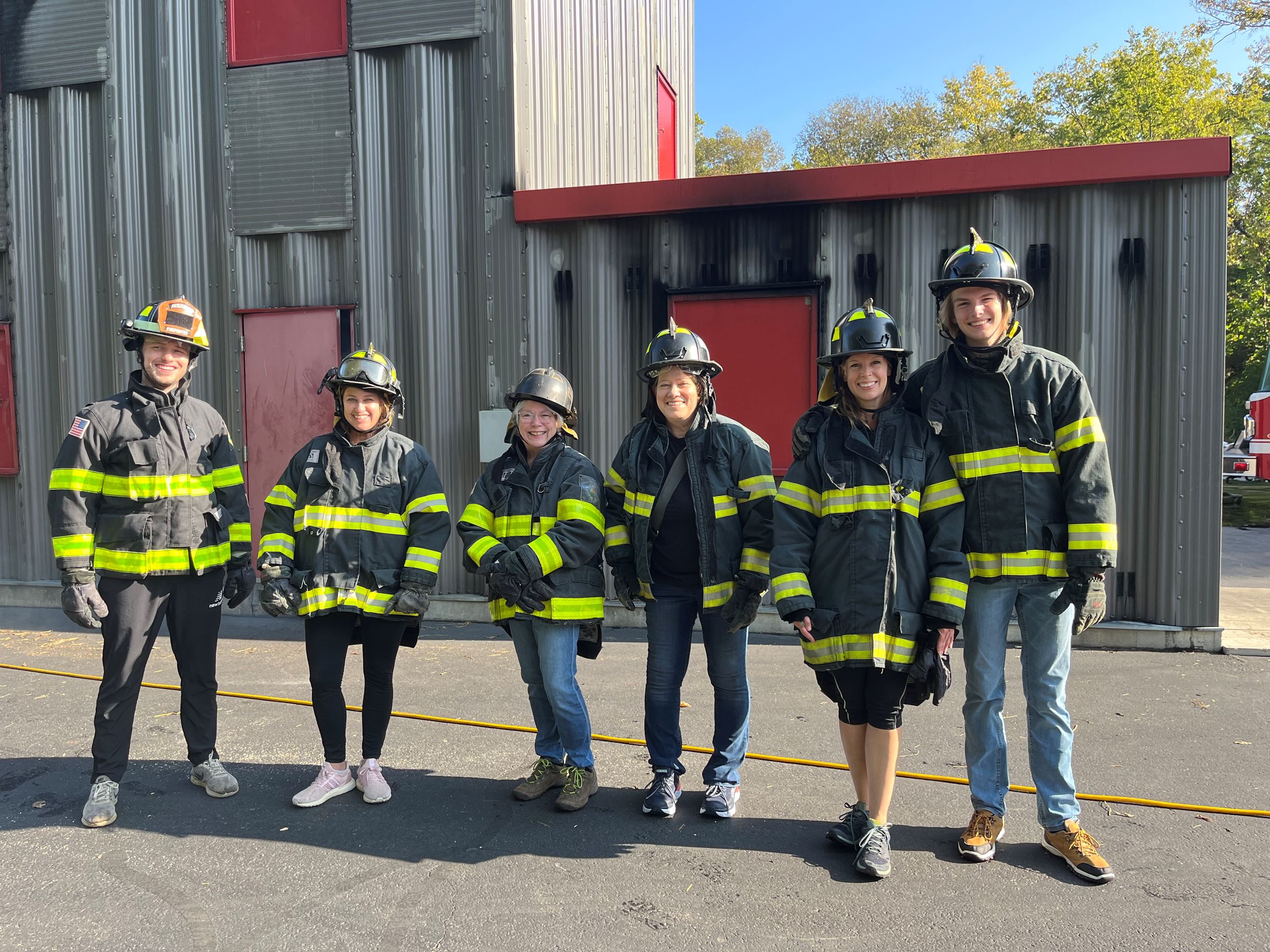 Loveland U class dressed in fire gear