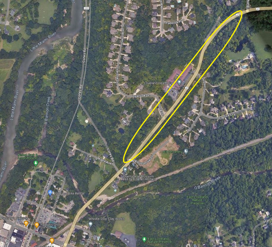 SR 48 Sidewalk Project Highlighted